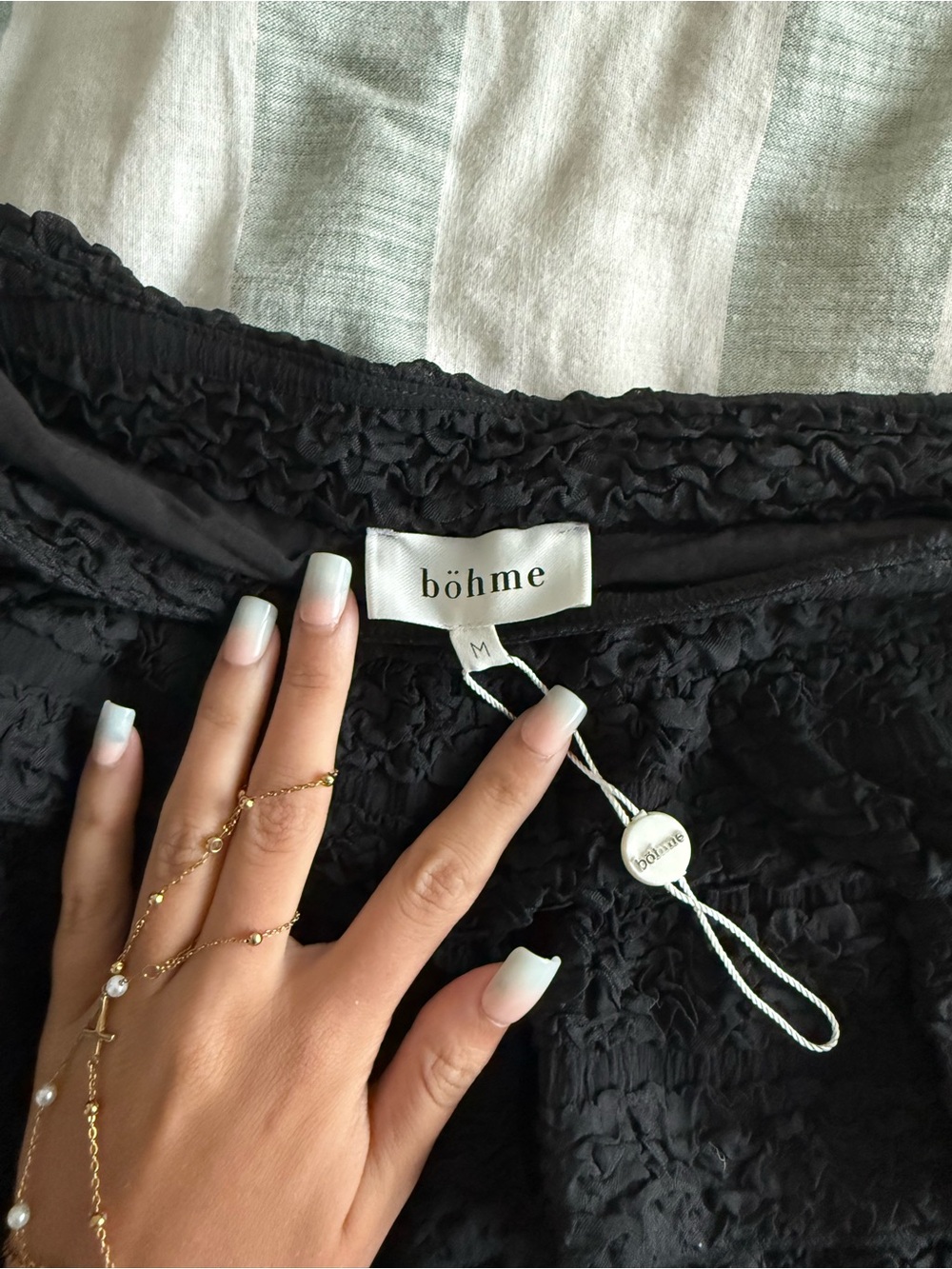 Black Ruffled Mini Skirt - Picture 2 of 3
